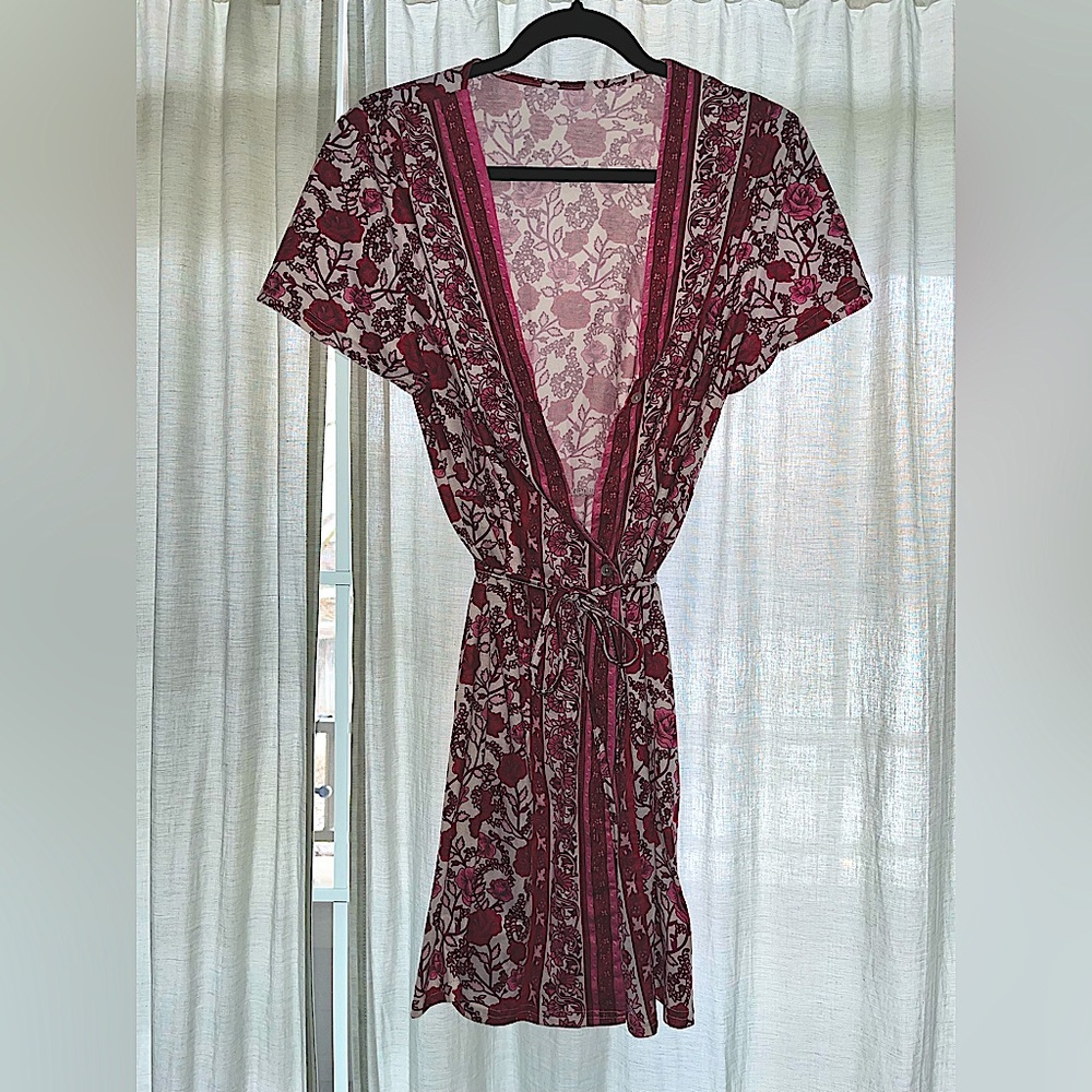 SHEIN floral button up dress